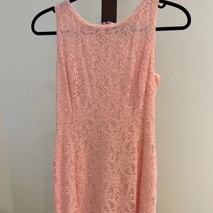 Lace pink dress